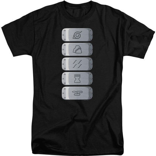 Naruto Village Headbands Adult Tall T-shirt Tall Front