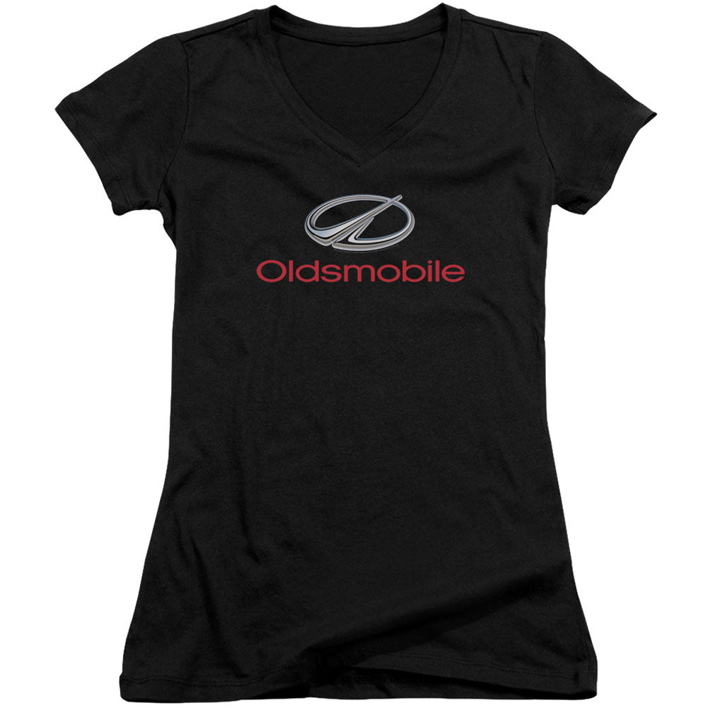 Oldsmobile Modern Logo V-Neck Junior Top Front