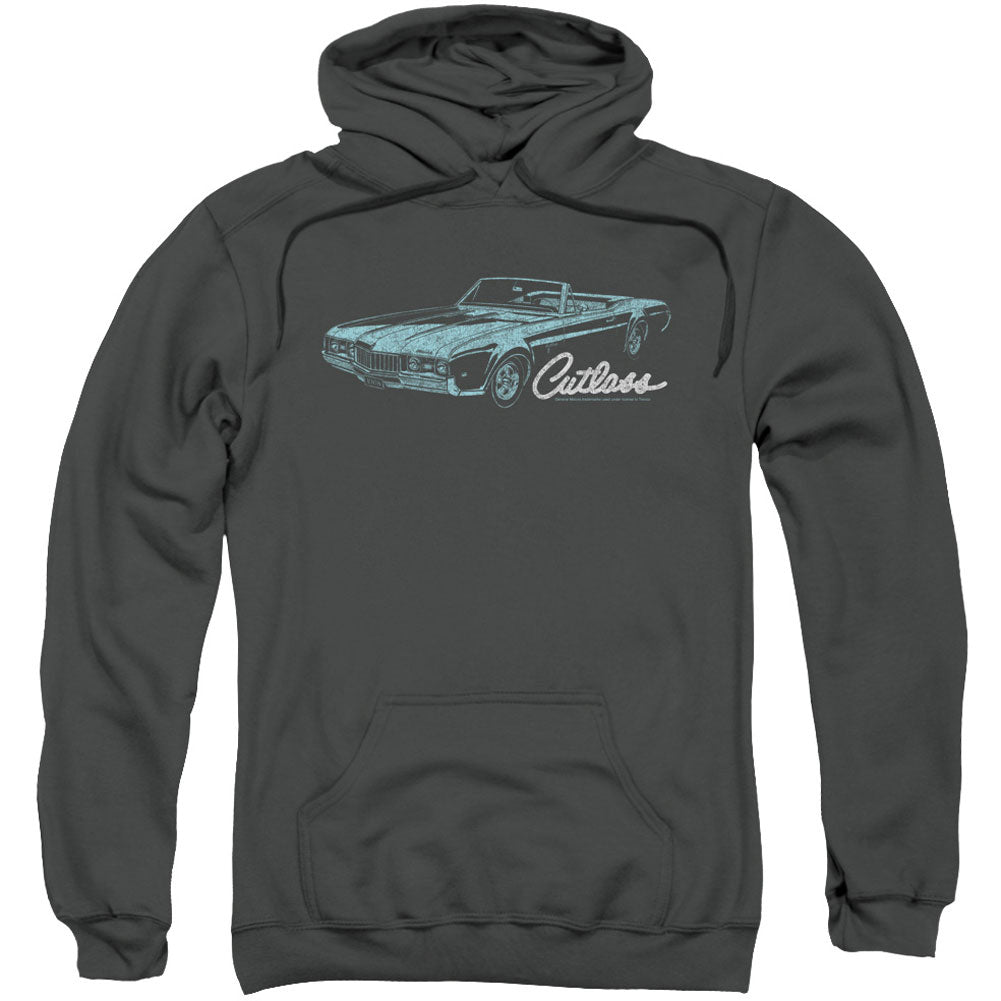 Oldsmobile 68 Cutlass Adult 25% Poly Hooded Sweatshirt Front