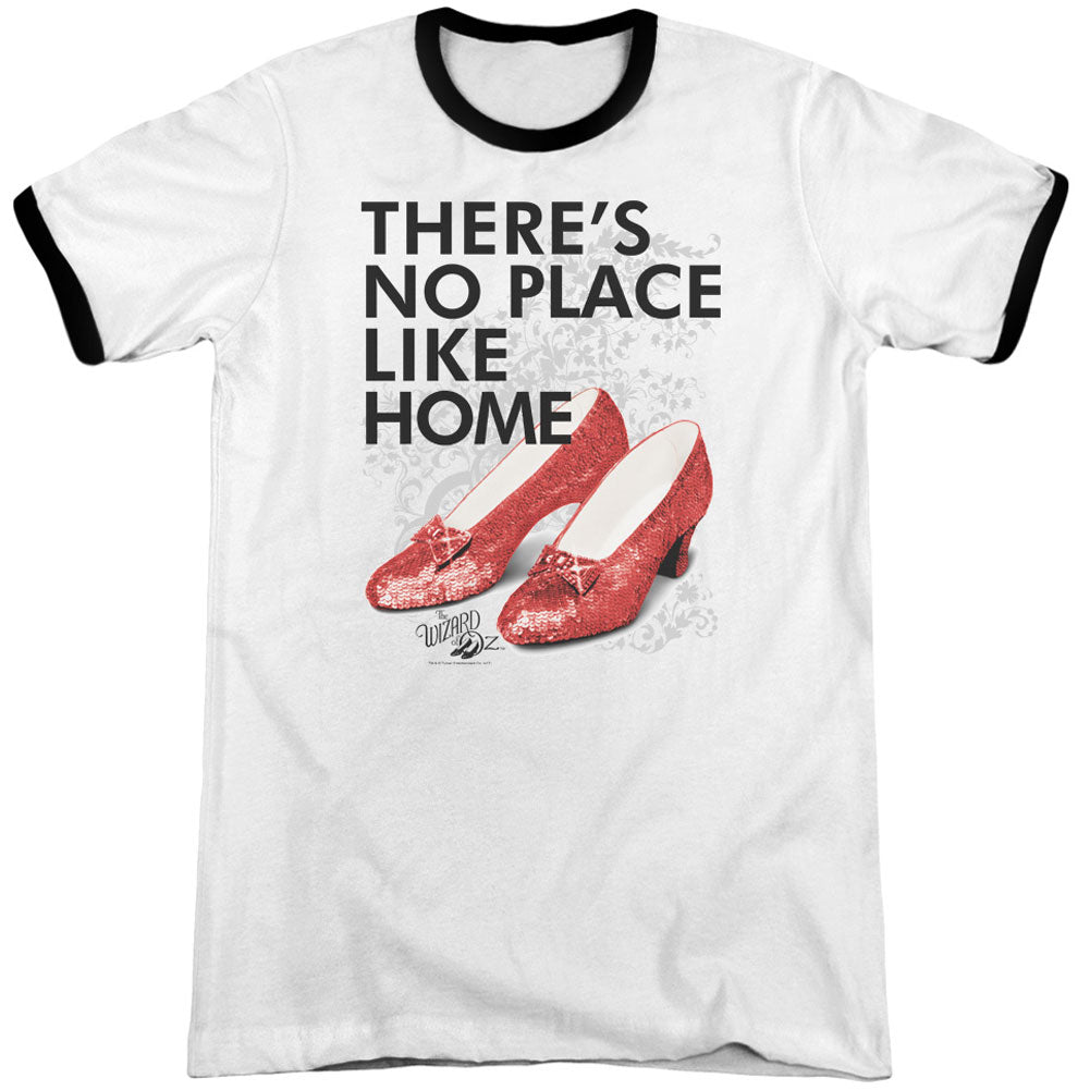 Wizard Of Oz No Place Like Home Adult Ringer T-shirt Front