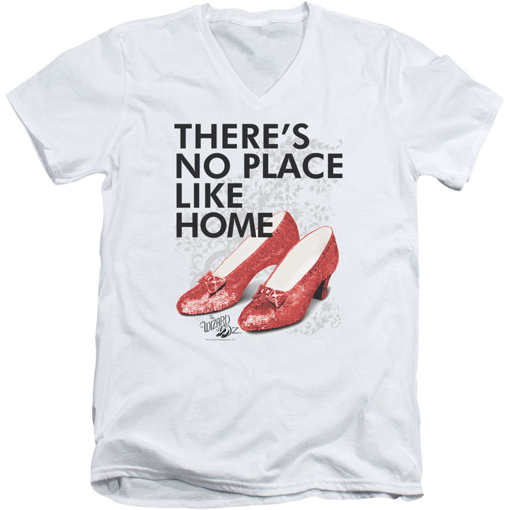Wizard Of Oz No Place Like Home Adult V-Neck Slim Fit T-shirt Front