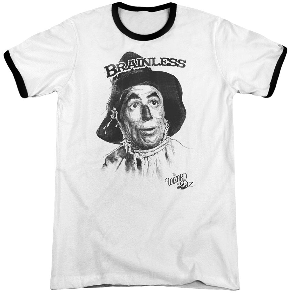 Wizard Of Oz Brainless Adult Ringer T-shirt Front
