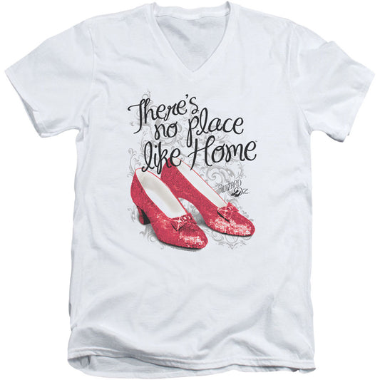 Wizard Of Oz Ruby Slippers Adult V-Neck Slim Fit T-shirt Front