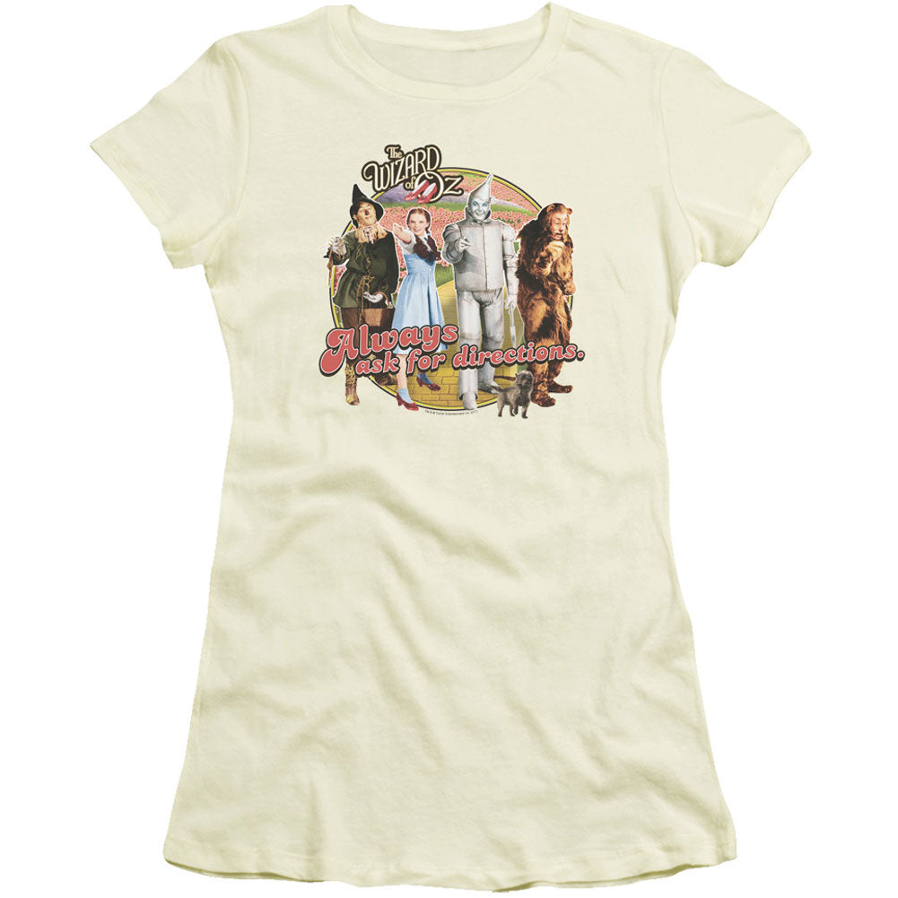 Wizard Of Oz Directions Cap Sleeve Junior Top Front