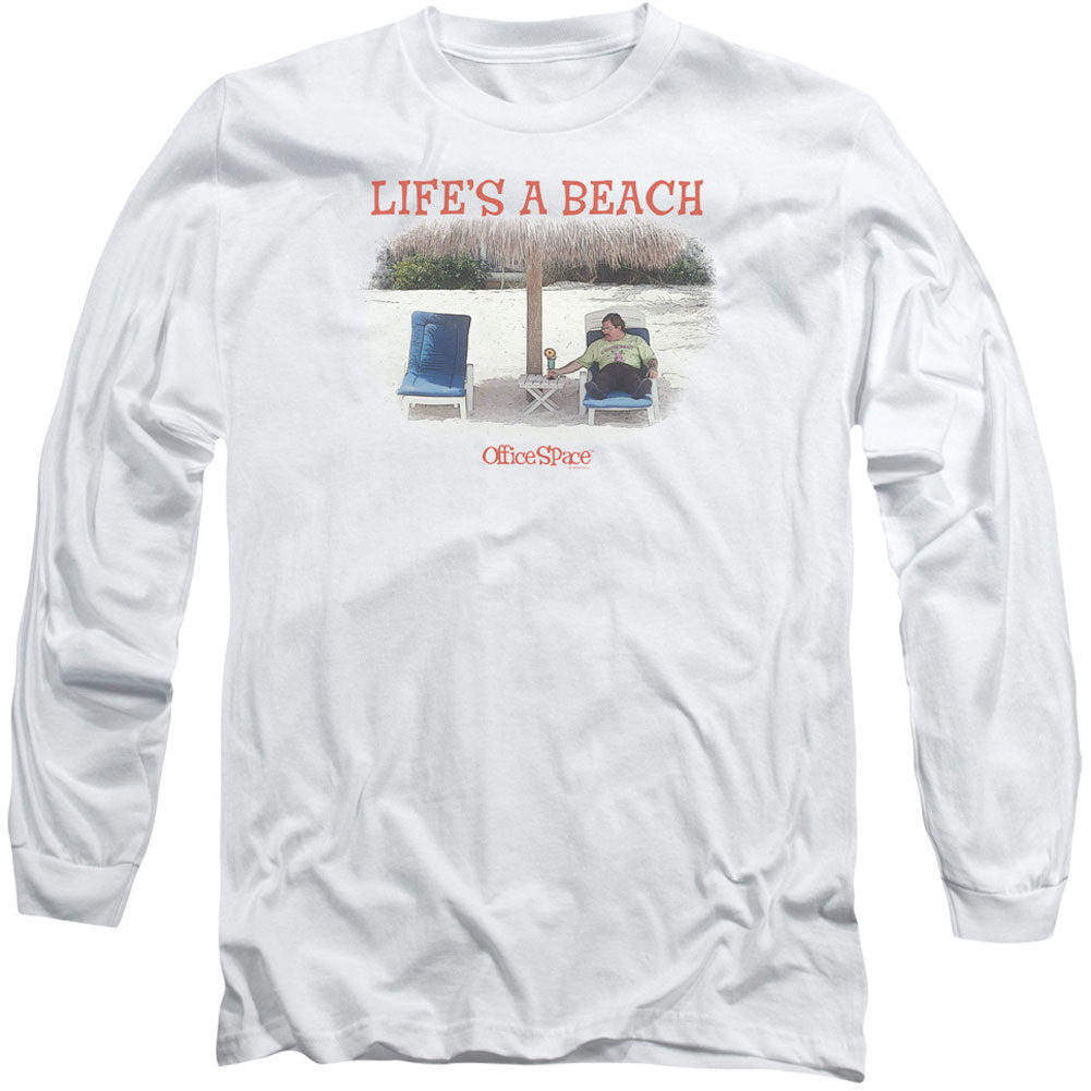Office Space Lifes A Beach Long Sleeve Front
