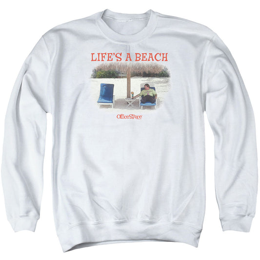 Office Space Lifes A Beach Adult Sweatshirt Front