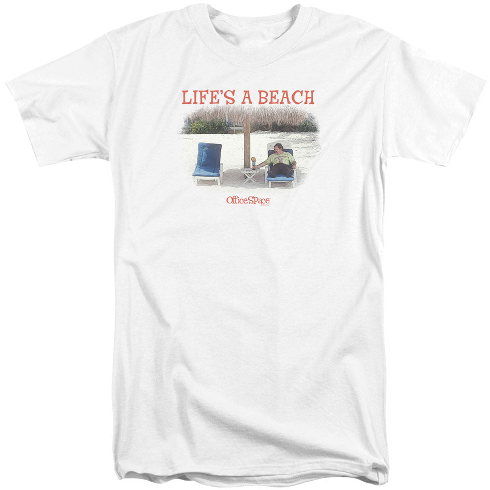 Office Space Lifes A Beach Adult Tall T-shirt Tall Front
