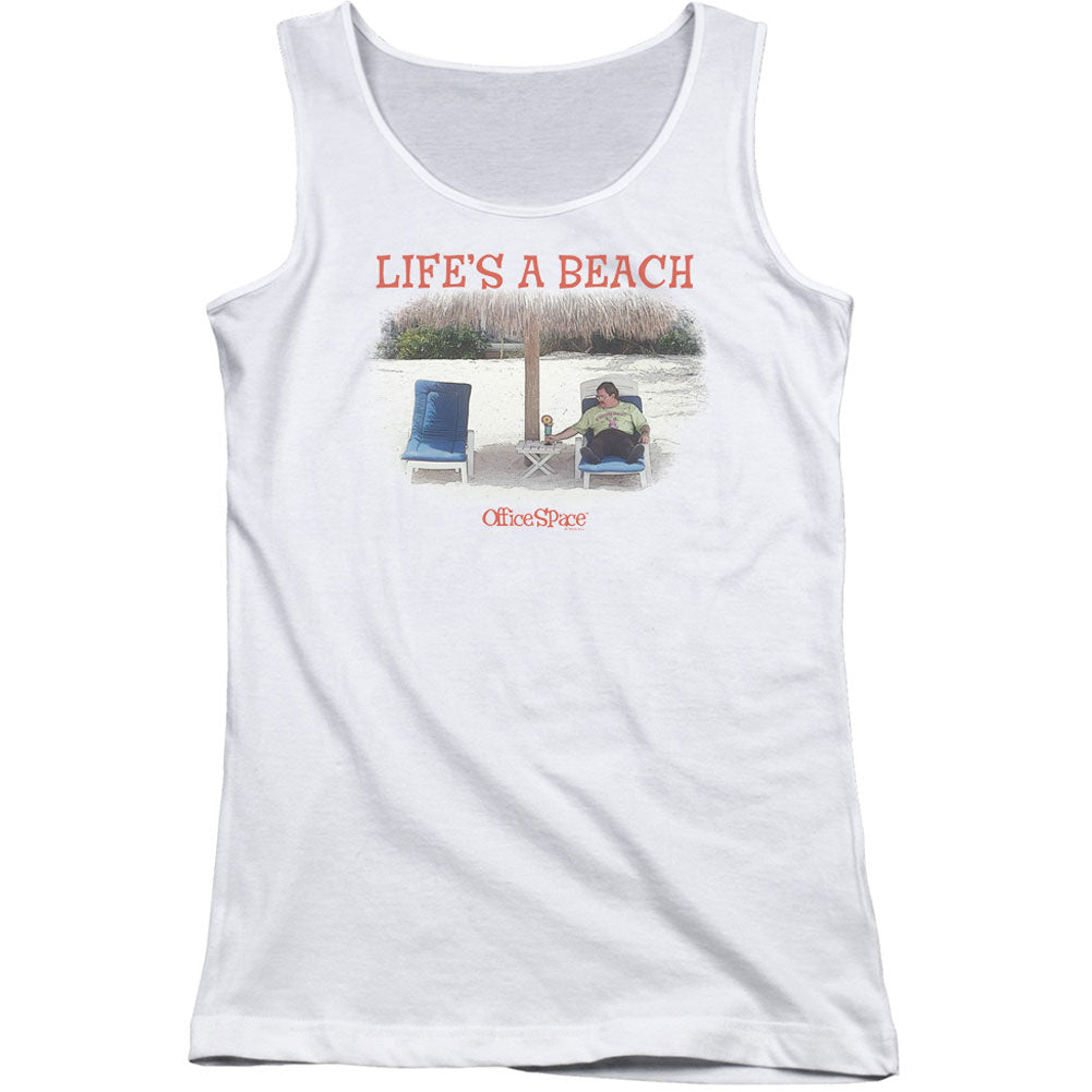 Office Space Lifes A Beach Junior Top Front