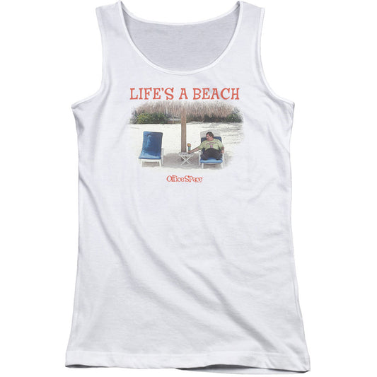 Office Space Lifes A Beach Junior Top Front
