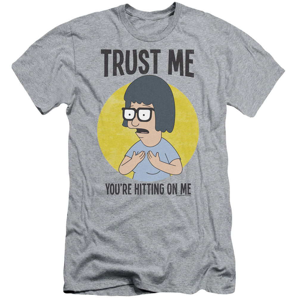 Bobs Burgers Trust Me Adult Slim Fit Slim Fit T-shirt Front