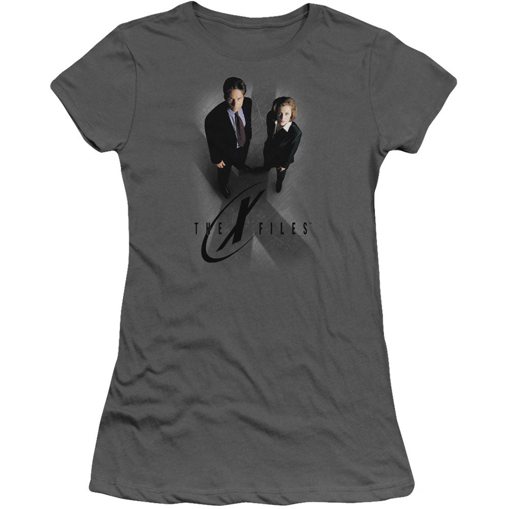 X Files X Marks The Spot Cap Sleeve Junior Top Front