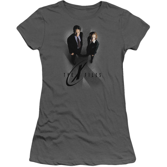 X Files X Marks The Spot Cap Sleeve Junior Top Front