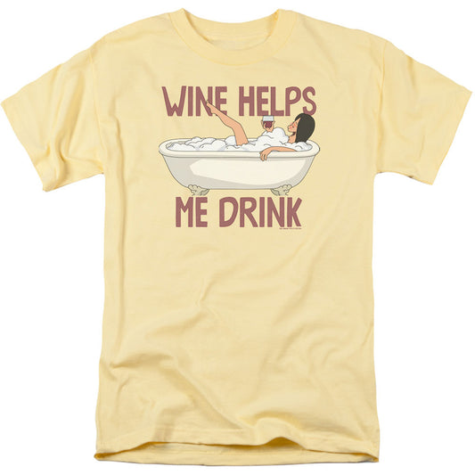 Bobs Burgers Wine Helps Adult T-shirt Front
