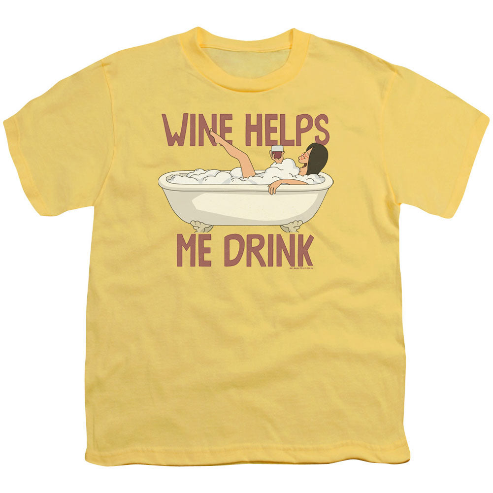 Bobs Burgers Wine Helps Youth T-shirt Front