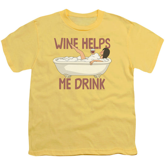 Bobs Burgers Wine Helps Youth T-shirt Front
