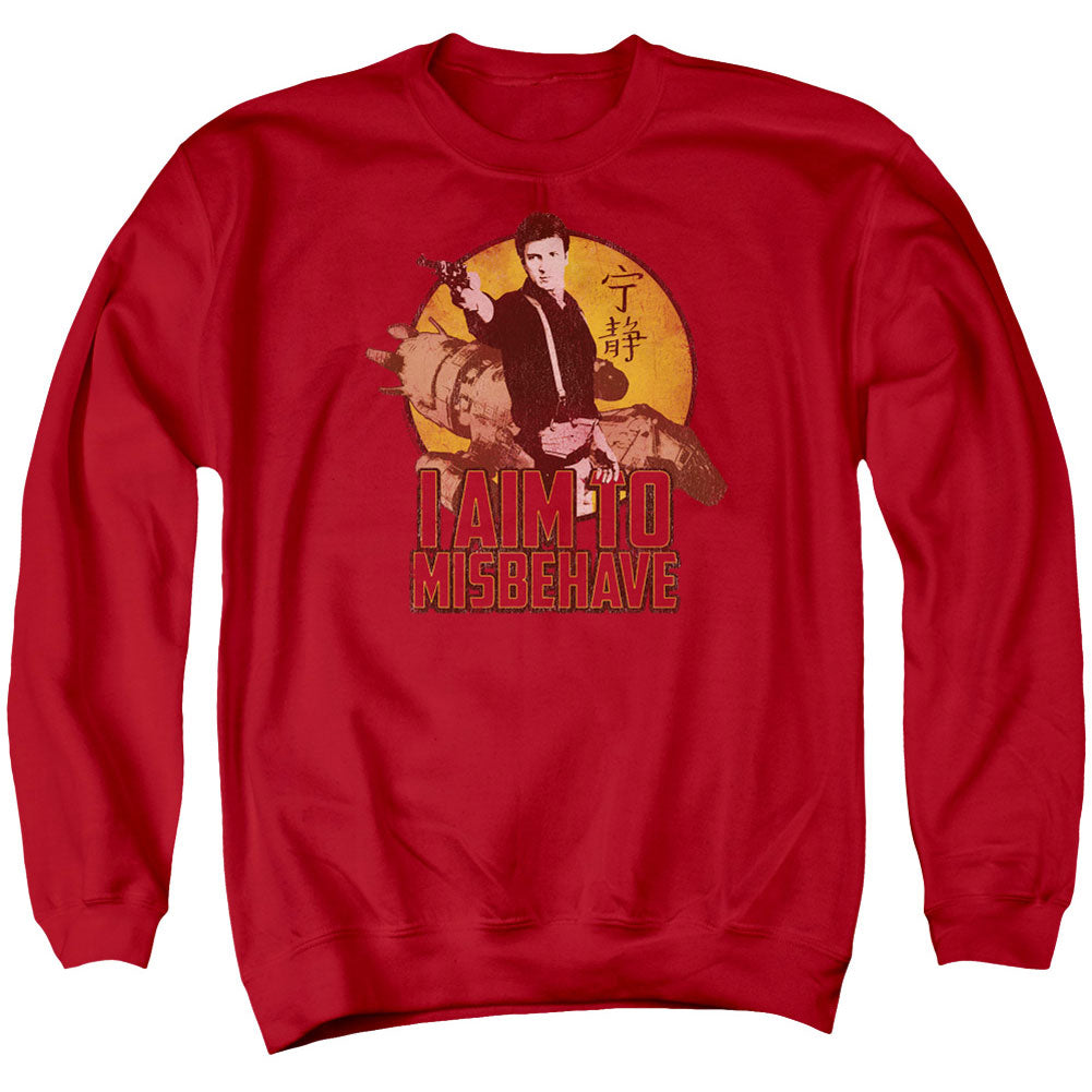 Firefly I Aim To Misbehave Adult Sweatshirt Front