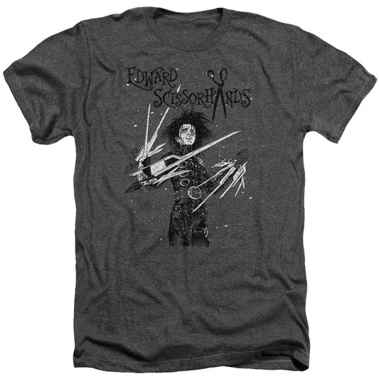 Edward Scissorhands Snowy Night Adult Heather 40% Poly T-shirt Front