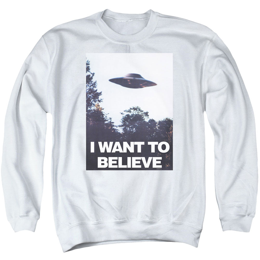 X Files Believe Poster Adult Sweatshirt Front