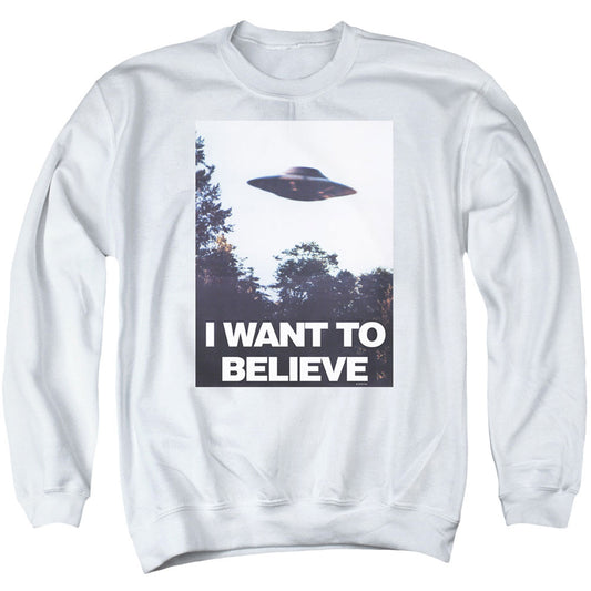 X Files Believe Poster Adult Sweatshirt Front