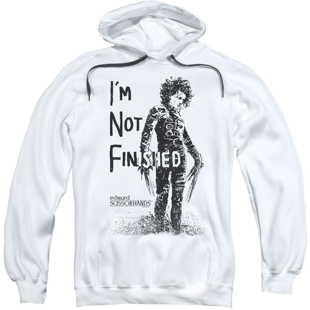 Edward Scissorhands Not Finished Adult 25% Poly Hooded Sweatshirt Front