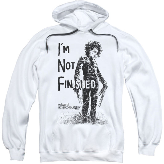 Edward Scissorhands Not Finished Adult 25% Poly Hooded Sweatshirt Front