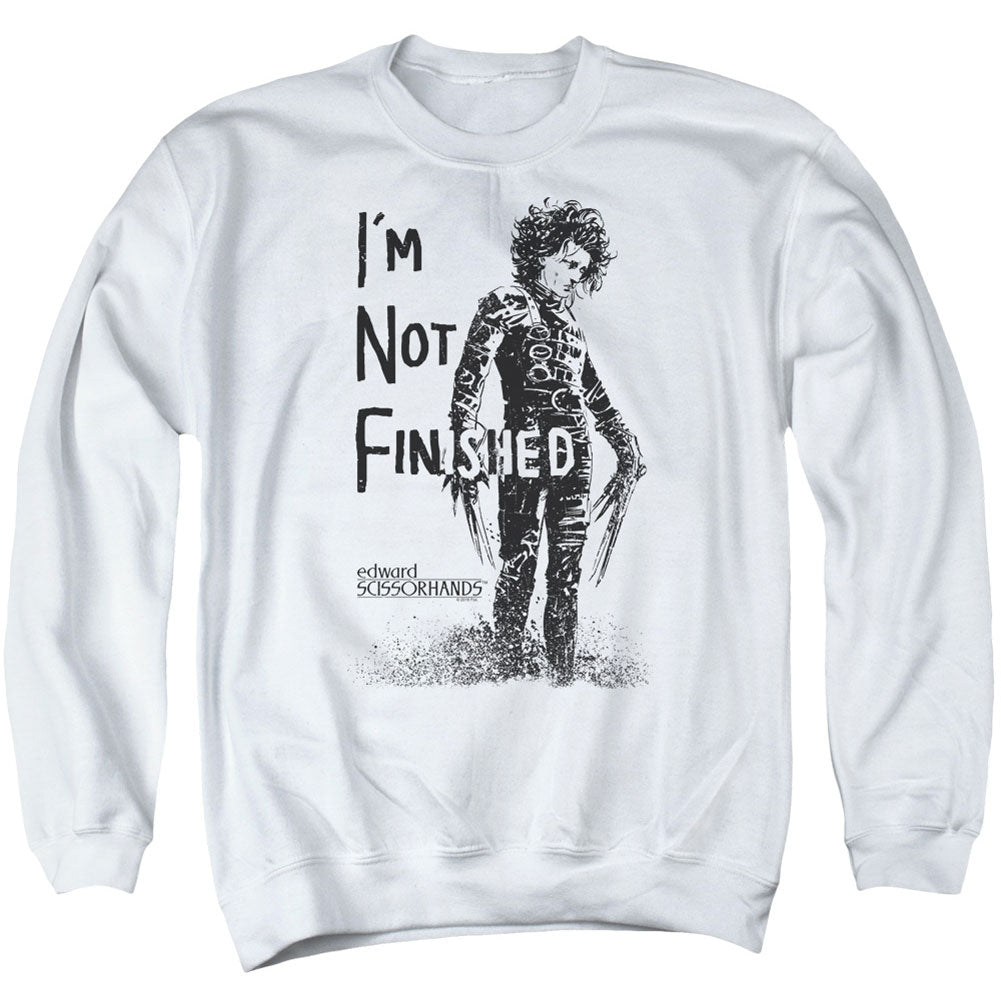 Edward Scissorhands Not Finished Adult Sweatshirt Front