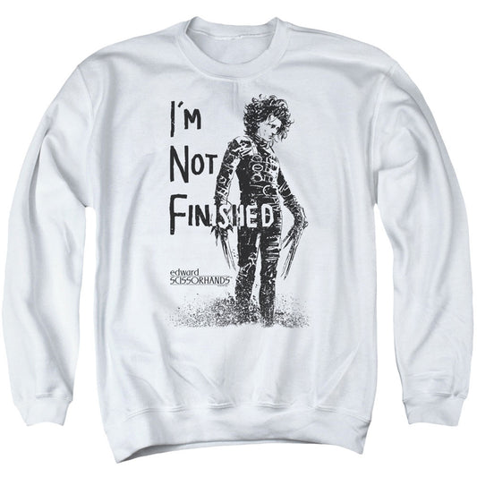 Edward Scissorhands Not Finished Adult Sweatshirt Front