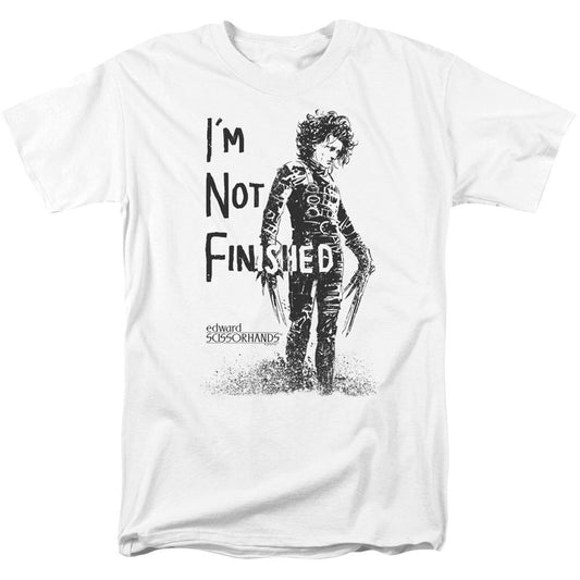 Edward Scissorhands Not Finished Adult T-shirt Front