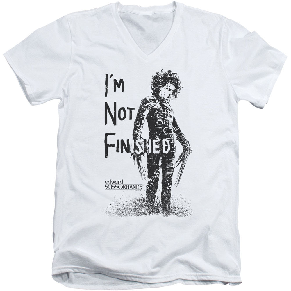 Edward Scissorhands Edward Scissorhands Not Finished Adult V-Neck Slim Fit T-shirt