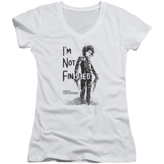 Edward Scissorhands Not Finished V-Neck Junior Top Front