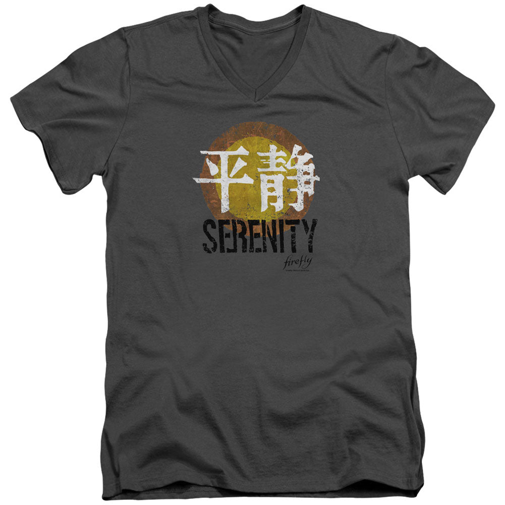 Firefly Serenity Logo Adult V-Neck Slim Fit T-shirt Front