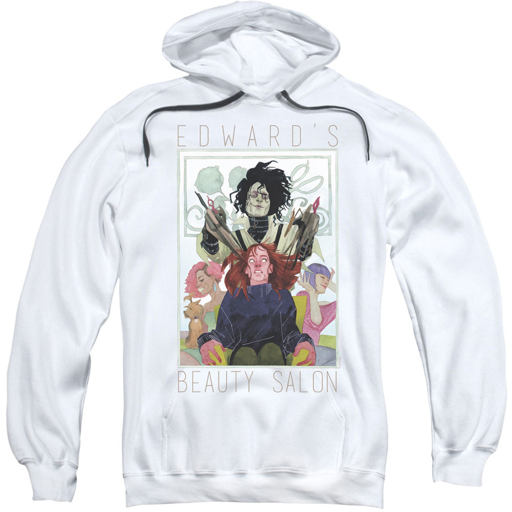 Edward Scissorhands Salon Adult 25% Poly Hooded Sweatshirt Front