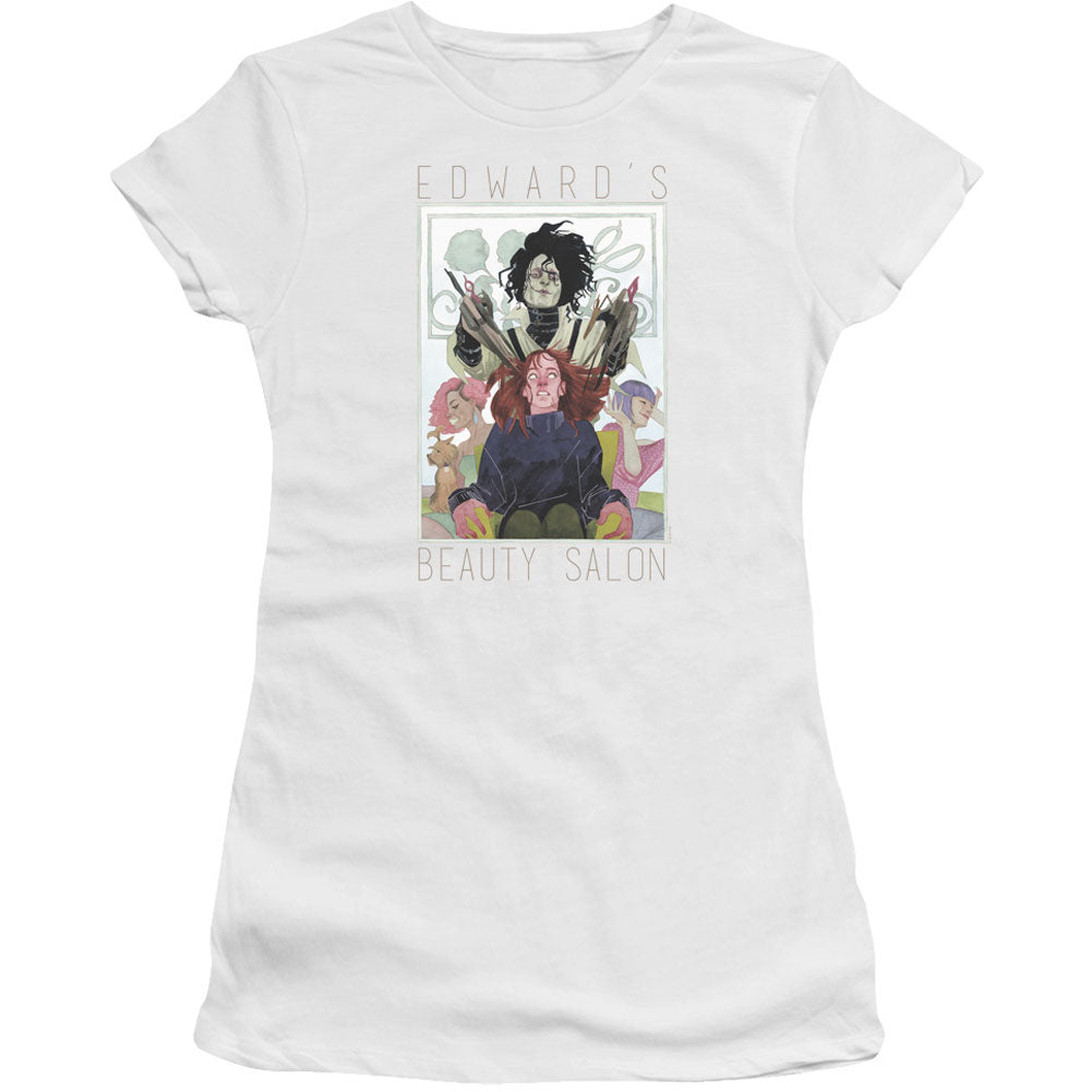 Edward Scissorhands Salon Cap Sleeve Junior Top Front