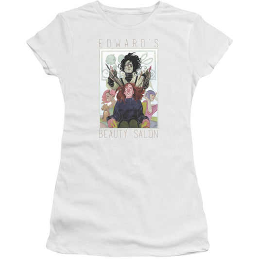 Edward Scissorhands Salon Cap Sleeve Junior Top Front