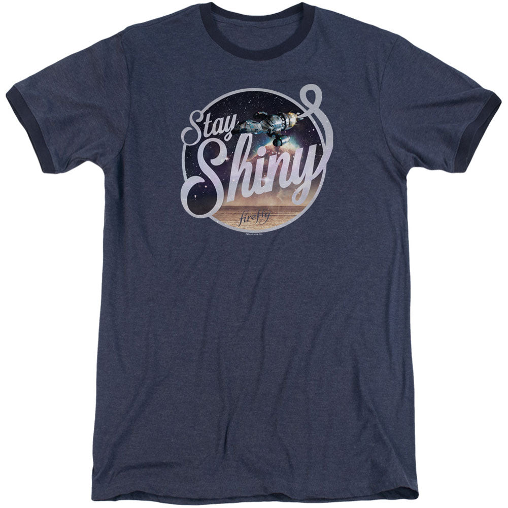Firefly Stay Shiny Adult Ringer T-shirt Front