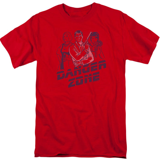Archer Danger Zone Adult T-shirt Front
