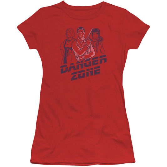 Archer Danger Zone Cap Sleeve Junior Top Front