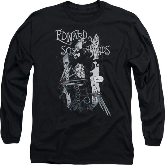 Edward Scissorhands Hello Long Sleeve Front