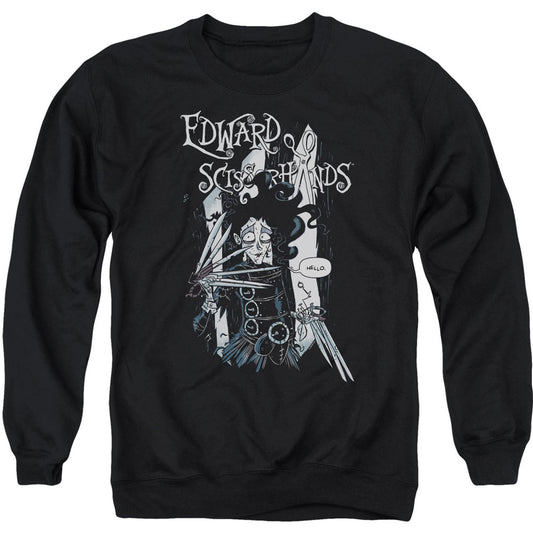 Edward Scissorhands Hello Adult Sweatshirt Front