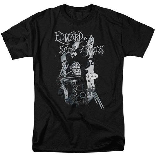 Edward Scissorhands Hello Adult T-shirt Front