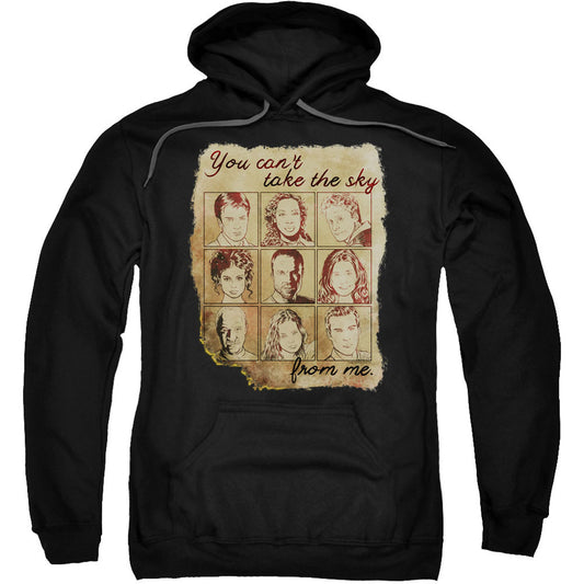 Firefly Burned Poster Adult 25% Poly Hooded Sweatshirt Front
