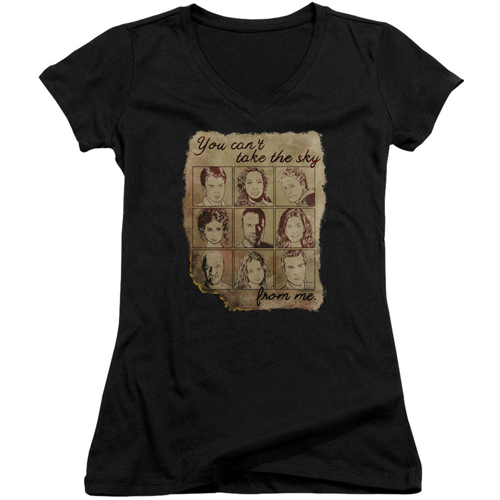 Firefly Burned Poster V-Neck Junior Top Front