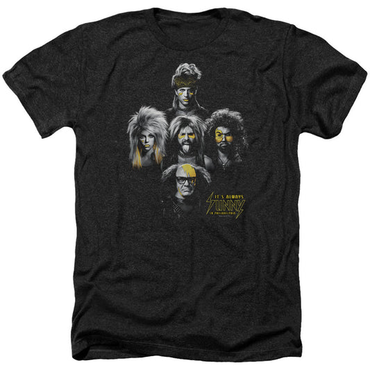 Its Always Sunny In Philadelphia Rocker Heads Adult Heather 40% Poly T-shirt Front