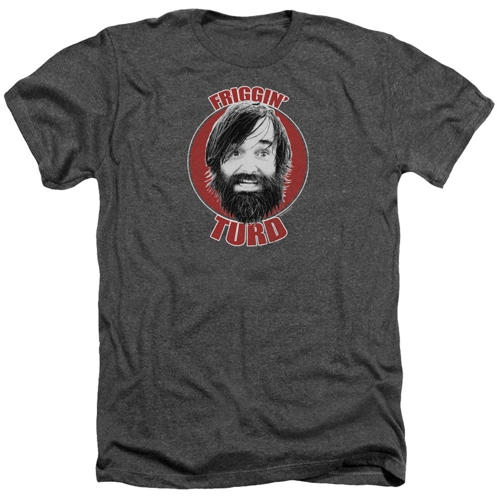 Last Man On Earth Friggin Turd Adult Heather 40% Poly T-shirt Front