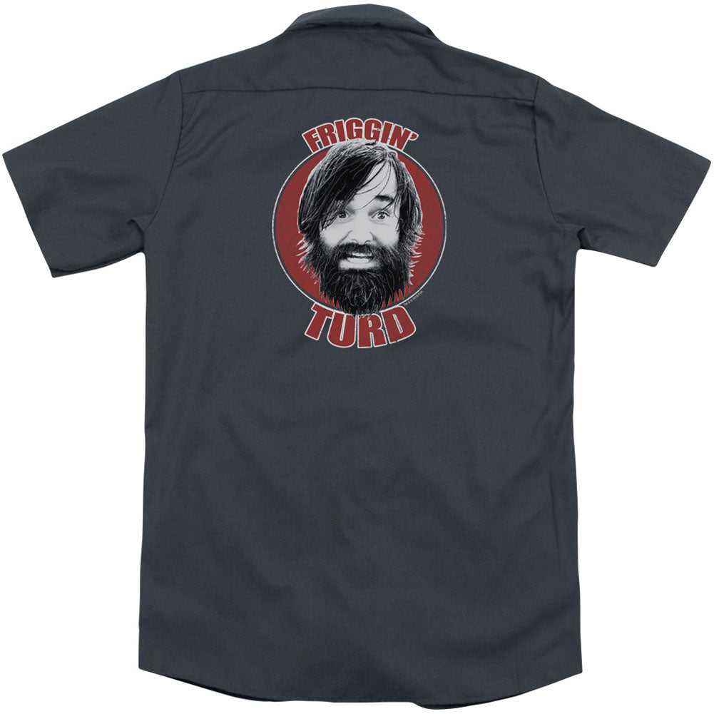 Last Man On Earth Friggin Turd (Back Print) Workshirt Back