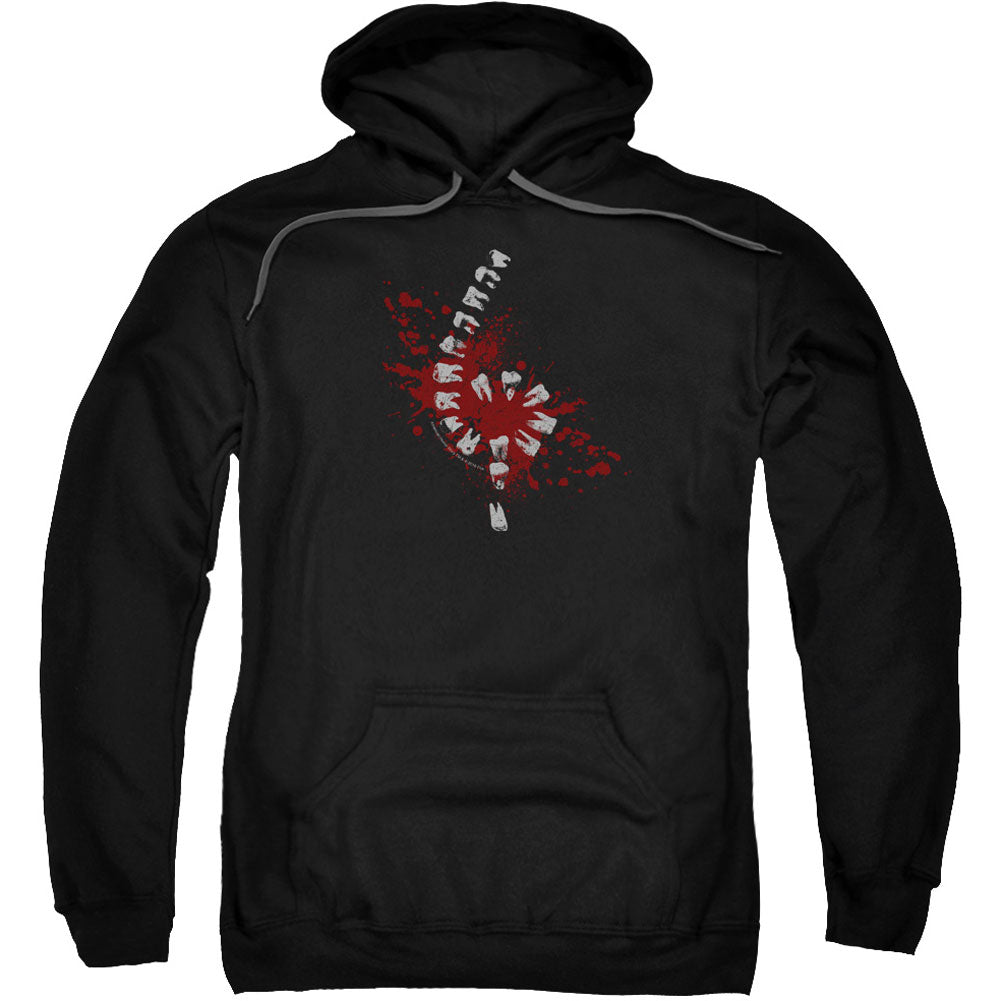 American Horror Story Teeth Adult 25% Poly Hooded Sweatshirt Front