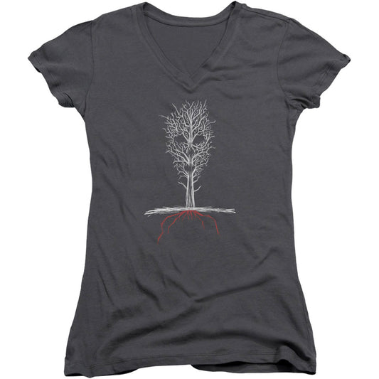 American Horror Story Scary Tree V-Neck Junior Top Front