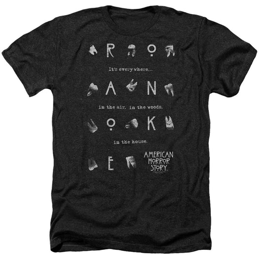 American Horror Story Chatter Box Adult Heather 40% Poly T-shirt Front