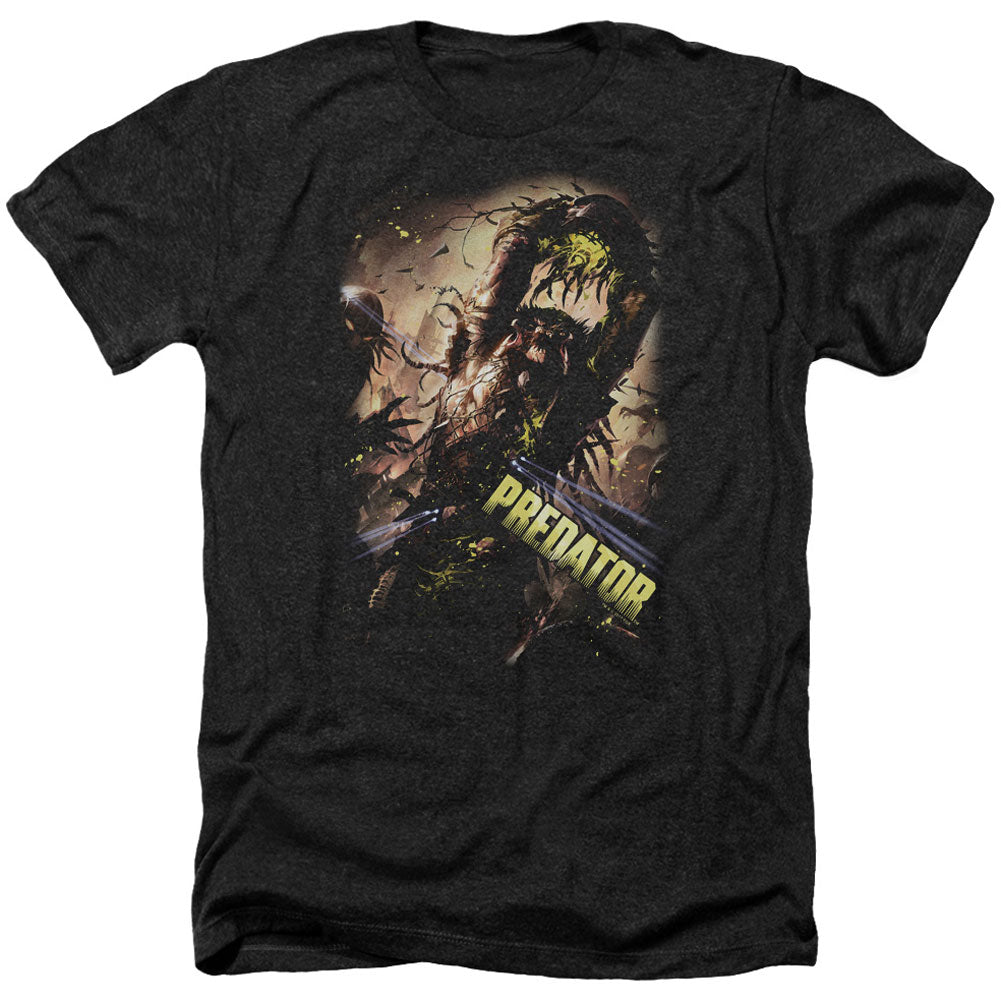 Predator Heads Up Adult Heather 40% Poly T-shirt Front