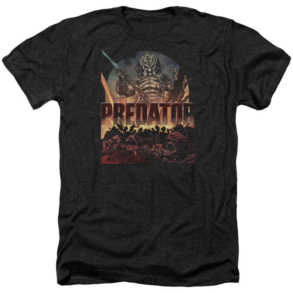 Predator Battle Adult Heather 40% Poly T-shirt Front